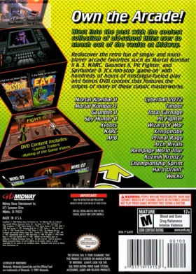 Midway Arcade Treasures 2 box cover back